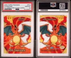 Pokemon Charizard 2000 Topps TV Animation Clear Cards English #PC3 PSA 10 - Image 3