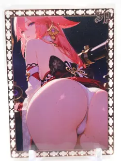 Goddess Story - Pink Metal Waifu Card - Yae Miko - NUMBERED 070/100 - Image 1