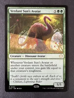Ink Error Verdant Sun's Avatar, Magic the Gathering Misprint /Error Card, MTG - Image 2