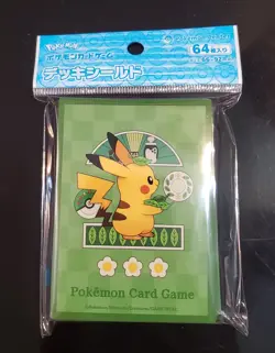 Pokemon Center Japan Exclusive Matcha Pikachu Card Sleeves 64 Ct - Image 1