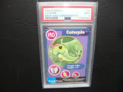 1999 Pokemon Burger King UnPerforated Caterpie card #10 Psa 9 Mint - Image 1