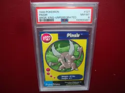 1999 Pokemon Burger King UnPerforated Pinsir card #127 Psa 8 Nm/Mint - Image 1