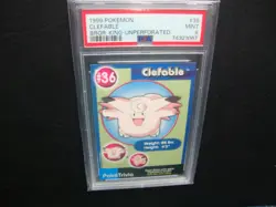 1999 Pokemon Burger King UnPerforated Clefable card #36 graded Psa 9 Mint - Image 1