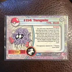 Tangela 114 - Topps Series 2 - TV Animation - Holo - Blue Logo - Pokemon Card - Image 2