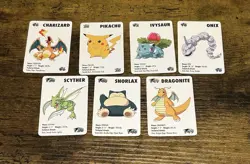 1998 KFC Pokemon Mini Cards Lot Charizard Snorlax Pikachu Dragonite + More LP - Image 3
