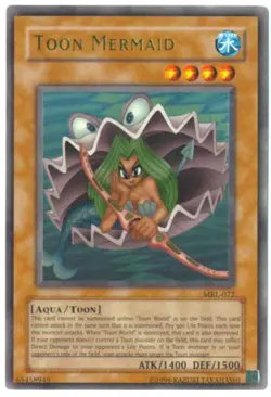 Yu-Gi-Oh Card - MRL-072 - TOON MERMAID (ultra rare holo) *Played* - Image 1