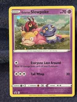 Galarian Slowpoke SWSH126 Evolving Skies Black Star Promo Holo Pokemon Card G2 - Image 1