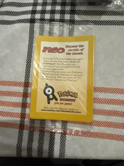 SEALED New Entei 34 Black Star Movie Promo Reverse Holo Neo Pokemon Card - Image 1