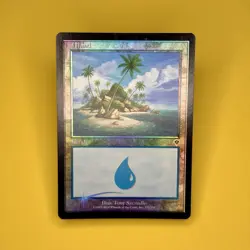 Vintage MTG NM Island Land 335 Foil Invasion (Magic the Gathering) - Image 1
