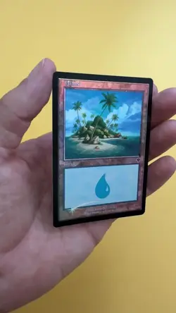 Vintage MTG NM Island Land 335 Foil Invasion (Magic the Gathering) - Image 2