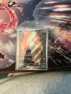 Pokemon TCG Charmander Scarlet Violet-151 Holo Card 168/165 - Image 1