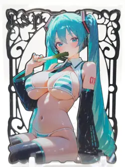 Goddess Story - Silver Metal Waifu Card - Hatsune Miku - NUMBERED 063/200 - Image 1