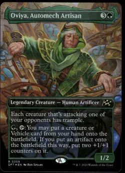 1x Foil Oviya, Automech Artisan (Borderless) - Aetherdrift - NM - MTG - Image 1