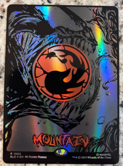 MTG Mountain✨RAISED FOIL✨ 1953 Mana Symbiote Venom Land Spider-Man Secret Lair - Image 1