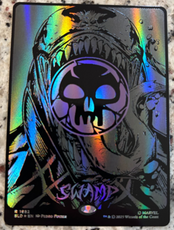 MTG Swamp✨RAISED FOIL✨ 1952 Mana Symbiote Venom Land Spider-Man Secret Lair - Image 1