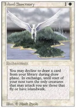 Moderate Play, English MTG Regular Island Sanctuary 3rd Edition Magic the Gather - Image 1