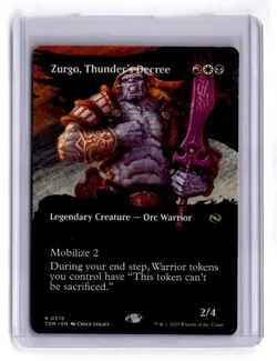 Tarkir: Dragonstorm #376 Zurgo, Thunder's Decree (Borderless) - Image 1