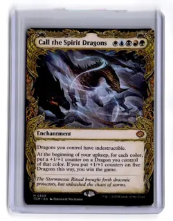 Tarkir: Dragonstorm #309 Call the Spirit Dragons (Showcase) - Image 1