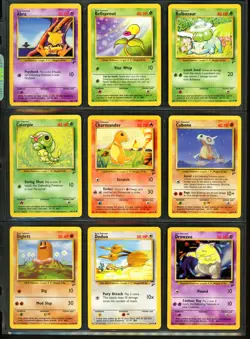 2000 Pokemon BASE SET 2 Edition NEAR COMPLETE Non Holo COMMON Cards Lot WotC NM+ - Image 2