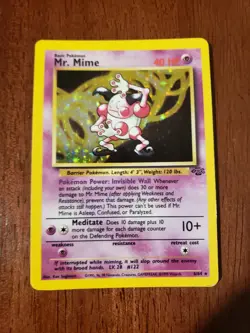 Pokemon TCG Mr. Mime 6/64 Jungle Set Holo Rare HP - Image 1