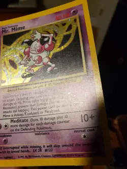 Pokemon TCG Mr. Mime 6/64 Jungle Set Holo Rare HP - Image 2