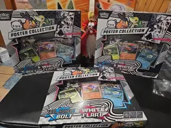 Pokemon Black Bolt White Flare Poster Collection Factory Sealed Lot (3) Booster - Image 1