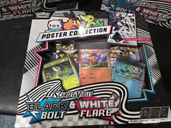 Pokemon Black Bolt White Flare Poster Collection Factory Sealed Lot (3) Booster - Image 2