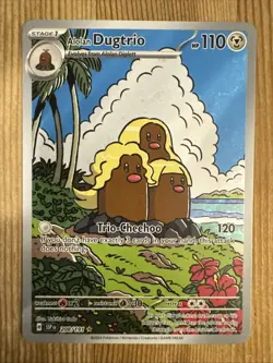 Alolan Dugtrio - 208/191 - Pokemon Surging Sparks Illustration Rare NM - Image 1