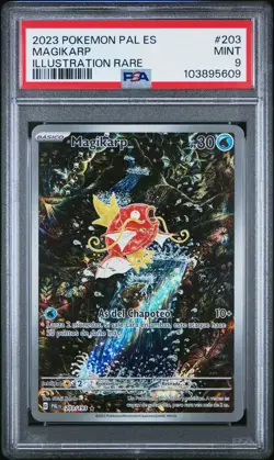 2023 POKEMON SPANISH PAL ES-PALDEA EVOLVED ILLUSTRATION RARE #203 MAGIKARP PSA 9 - Image 1