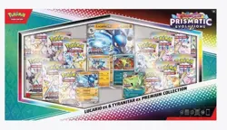 PRISMATIC EVOLUTIONS Lucario EX and Tyranitar EX Premium Collection Sam’s Club - Image 1