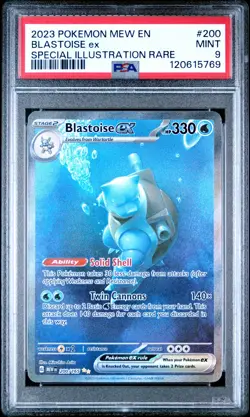 2023 Pokemon Mew En-151 #200 Blastoise Ex Special Illustration Rare PSA 9 - Image 1