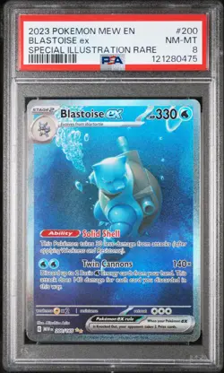 2023 Pokemon #200/165 Blastoise ex Special Illustration Rare PSA 8 - Image 1