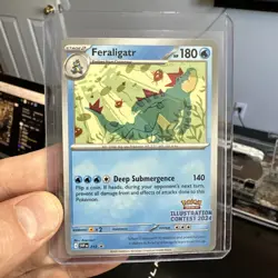 NM Pokemon TCG Feraligatr #213 Illustration Contest 2024 Black Star Promo - Image 1