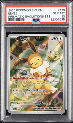 2025 POKEMON SVP EN-SV BLACK STAR PROMO #173 EEVEE PSA 10 - Image 1