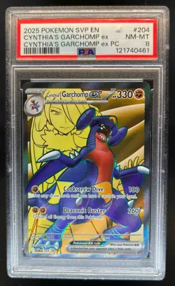 2023-25 Pokemon SV Black Star Promos Cynthia's Garchomp ex #204 PSA 8 - Image 1