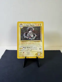 Pokemon TCG: Gym Heroes Unlimited Lt. Surge's Magneton 8/132 Holo Rare MP Swirl - Image 2