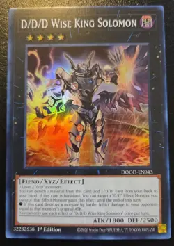 D/D/D Wise King Solomon DOOD-EN026 1st Ed Super Rare Doom Of Dimensions Yu-Gi-Oh - Image 1