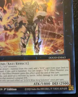 D/D/D Wise King Solomon DOOD-EN026 1st Ed Super Rare Doom Of Dimensions Yu-Gi-Oh - Image 5