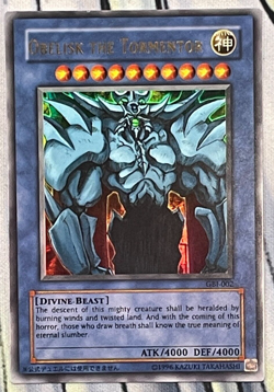 Yugioh! Obelisk The Tormentor Ultra Rare Lightly Played Promo GBI-002 - Image 1