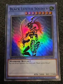 Yu-Gi-Oh! TCG Speed Duel Black Luster Soldier STP3-EN008 Super Rare Light Play - Image 1