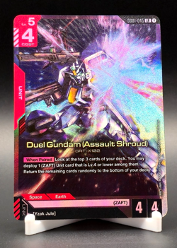 Duel Gundam Assault Shroud Gundam The Card Game G001-045 LR Legendary Rare Foil - Image 1