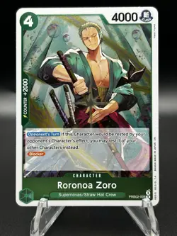 One Piece Japanese Roronoa Zoro PRB02-006 The Best Volume 2 Foil Card - Image 1