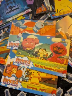 Vintage Lot of 130 Pokemon Topps Movie and TV Cards - Image 5