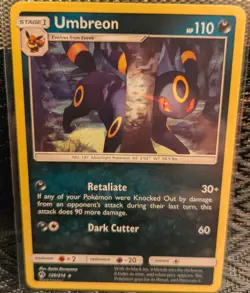 Pokemon TCG Umbreon Lost Thunder 120/214 Non-Holo Rare Card NM/LP - Image 1