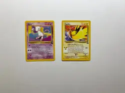 2 Vintage Pokemon MEW #8 & ZAPDOS #23 Black Star PROMO Cards 1999-2000 - Image 2