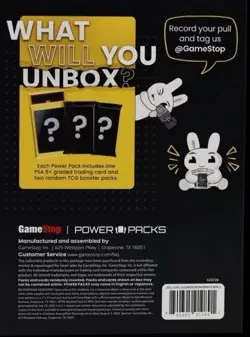 GameStop Power Packs 2 PSA 8+ Graded Card & 2 TCG Booster Packs - Image 2
