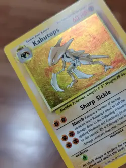 Kabutops - PL% Holo Rare Vintage WotC 1999 English 9/62 Fossil Set Pokemon Card - Image 2