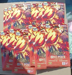 12 One Piece TCG The Best Vol.2 Premium 10 Card Sleeved Booster Pack.PRB-02 Eng. - Image 1