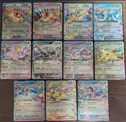 11 Cards. Eeveelution EX Complete Set Prismatic Evolutions English - Image 1