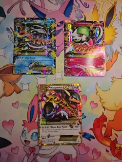 Pokemon Card Lot Mega Ex Vintage XY Gardevoir NM Glalie LP Kangaskhan HP 3 Cards - Image 1